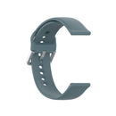 For Xiaomi Haylou Solar LS05 Silicone Solid Color Silver Buckle Watch Band, Size: 22mm(Rock Green)