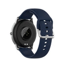For Xiaomi Haylou Solar LS05 Silicone Solid Color Silver Buckle Watch Band, Size: 22mm(Midnight Blue)