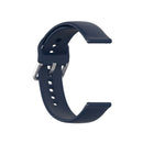 For Xiaomi Haylou Solar LS05 Silicone Solid Color Silver Buckle Watch Band, Size: 22mm(Midnight Blue)