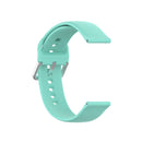 For Xiaomi Haylou Solar LS05 Silicone Solid Color Silver Buckle Watch Band, Size: 22mm(Teal)