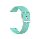 For Xiaomi Haylou Solar LS05 Silicone Solid Color Silver Buckle Watch Band, Size: 22mm(Teal)
