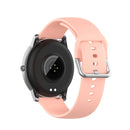 For Xiaomi Haylou Solar LS05 Silicone Solid Color Silver Buckle Watch Band, Size: 22mm(Light Pink)
