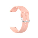 For Xiaomi Haylou Solar LS05 Silicone Solid Color Silver Buckle Watch Band, Size: 22mm(Light Pink)