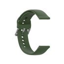 For Xiaomi Haylou Solar LS05 Silicone Solid Color Silver Buckle Watch Band, Size: 22mm(Army Green)