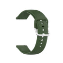 For Xiaomi Haylou Solar LS05 Silicone Solid Color Silver Buckle Watch Band, Size: 22mm(Army Green)