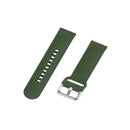 For Xiaomi Haylou Solar LS05 Silicone Solid Color Silver Buckle Watch Band, Size: 22mm(Army Green)