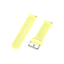 For Xiaomi Haylou Solar LS05 Silicone Solid Color Silver Buckle Watch Band, Size: 22mm(Yellow)