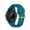 For Xiaomi Haylou Solar LS05 Silicone Solid Color Silver Buckle Watch Band, Size: 22mm(Official Green)