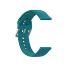 For Xiaomi Haylou Solar LS05 Silicone Solid Color Silver Buckle Watch Band, Size: 22mm(Official Green)