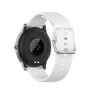 For Xiaomi Haylou Solar LS05 Silicone Solid Color Silver Buckle Watch Band, Size: 22mm(White)