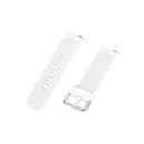 For Xiaomi Haylou Solar LS05 Silicone Solid Color Silver Buckle Watch Band, Size: 22mm(White)