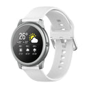 For Xiaomi Haylou Solar LS05 Silicone Solid Color Silver Buckle Watch Band, Size: 22mm(White)