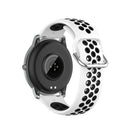 For Xiaomi Haylou Solar LS05 Two-tone Silicone Watch Band, Size: 22mm(White Black)