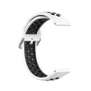 For Xiaomi Haylou Solar LS05 Two-tone Silicone Watch Band, Size: 22mm(White Black)