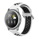 For Xiaomi Haylou Solar LS05 Two-tone Silicone Watch Band, Size: 22mm(White Black)