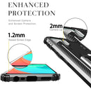 For OPPO Realme C11 Carbon Fiber Protective Case with 360 Degree Rotating Ring Holder(Black)