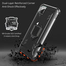 For OPPO Realme C11 Carbon Fiber Protective Case with 360 Degree Rotating Ring Holder(Black)