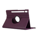 For Samsung Galaxy Tab S7 T870 2020 / Tab S8 Litchi Texture Horizontal Flip 360 Degrees Rotation Leather Case with Holder(Purple)