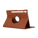 For Samsung Galaxy Tab S7 T870 2020 / Tab S8 Litchi Texture Horizontal Flip 360 Degrees Rotation Leather Case with Holder(Brown)