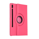 For Samsung Galaxy Tab S7 T870 2020 / Tab S8 Litchi Texture Horizontal Flip 360 Degrees Rotation Leather Case with Holder(Rose Red)