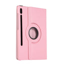 For Samsung Galaxy Tab S7 T870 2020 / Tab S8 Litchi Texture Horizontal Flip 360 Degrees Rotation Leather Case with Holder(Pink)