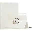 For Samsung Galaxy Tab S7 T870 2020 / Tab S8 Litchi Texture Horizontal Flip 360 Degrees Rotation Leather Case with Holder(White)