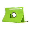 For Samsung Galaxy Tab S7 T870 2020 / Tab S8 Litchi Texture Horizontal Flip 360 Degrees Rotation Leather Case with Holder(Green)