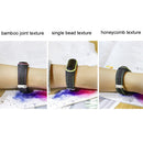 For Xiaomi Mi Band 4 / 3 Silicone Two-color Thread Watch Band, Style:Single Bead Texture(Grey)