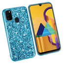 For Samsung Galaxy A21s Glitter Powder Shockproof TPU Protective Case(Black)