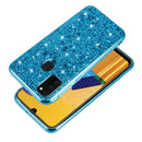 For Samsung Galaxy A21s Glitter Powder Shockproof TPU Protective Case(Black)