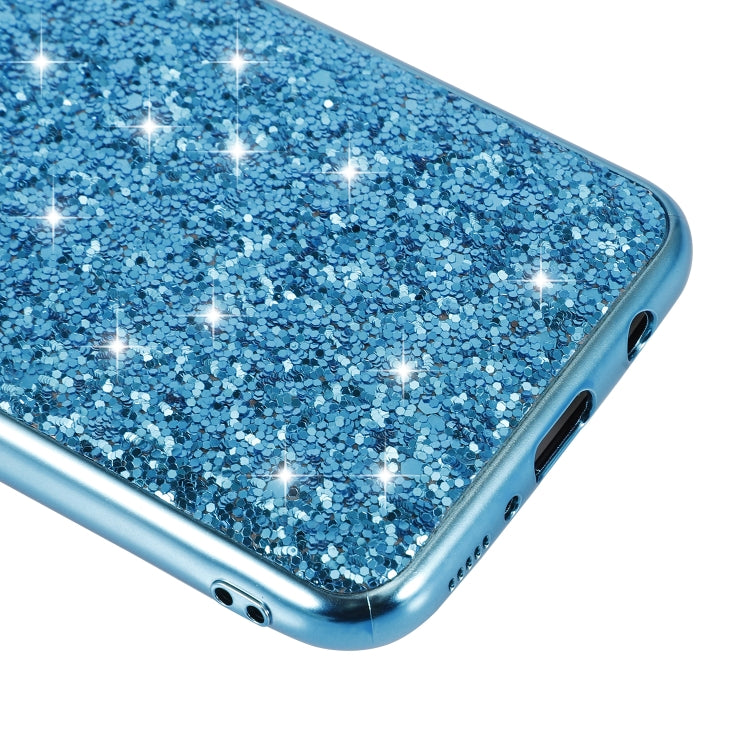 For Samsung Galaxy A21s Glitter Powder Shockproof TPU Protective Case(Black)