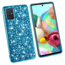 For Samsung Galaxy A41 Glitter Powder Shockproof TPU Protective Case(Blue)