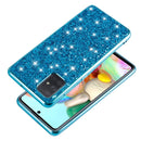 For Samsung Galaxy A41 Glitter Powder Shockproof TPU Protective Case(Blue)