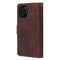 For iPhone 12 / 12 Pro Multifunctional Retro Frosted Horizontal Flip Leather Case with Card Slot & Holder & Zipper Wallet & Photo Frame & Lanyard(Coffee)