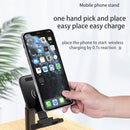 T6 2 in 1 Portable Folding Stand Wireless Charging, Style:Single Charge(Black)