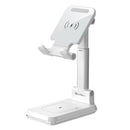 T6 2 in 1 Portable Folding Stand Wireless Charging, Style:Double Charge(White)
