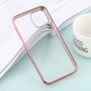 For iPhone 12 / 12 Pro Ultra-thin Plating TPU Protective Soft Case(Rose Gold)