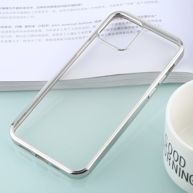 For iPhone 12 / 12 Pro Ultra-thin Plating TPU Protective Soft Case(Silver)