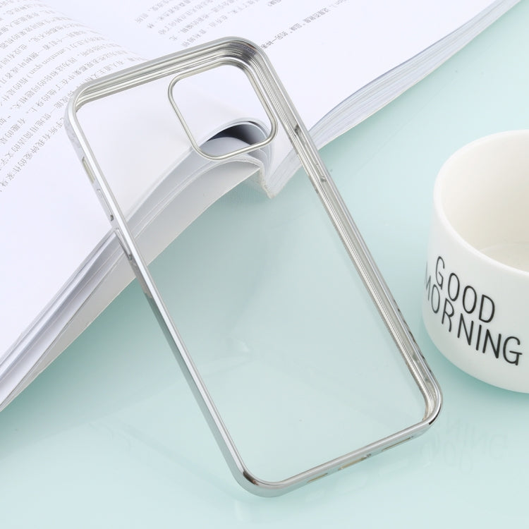 For iPhone 12 / 12 Pro Ultra-thin Plating TPU Protective Soft Case(Silver)