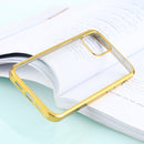 For iPhone 12 Pro Max Ultra-thin Plating TPU Protective Soft Case(Gold)