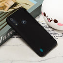 For Motorola Moto E6s (2020) Pure Color Liquid Silicone Shockproof Full Coverage Protective Case(Black)
