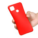 For Xiaomi Redmi 9C Pure Color Liquid Silicone Shockproof Full Coverage Protective Case(Red)