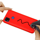 For Xiaomi Redmi 9C Pure Color Liquid Silicone Shockproof Full Coverage Protective Case(Red)