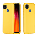 For Xiaomi Redmi 9C Pure Color Liquid Silicone Shockproof Full Coverage Protective Case(Yellow)
