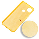 For Xiaomi Redmi 9C Pure Color Liquid Silicone Shockproof Full Coverage Protective Case(Yellow)