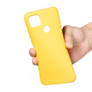 For Xiaomi Redmi 9C Pure Color Liquid Silicone Shockproof Full Coverage Protective Case(Yellow)