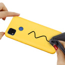 For Xiaomi Redmi 9C Pure Color Liquid Silicone Shockproof Full Coverage Protective Case(Yellow)
