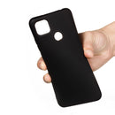 For Xiaomi Redmi 9C Pure Color Liquid Silicone Shockproof Full Coverage Protective Case(Black)