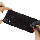 For Huawei Y8s Pure Color Liquid Silicone Shockproof Full Coverage Protective Case(Black)