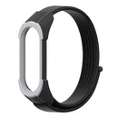 For Xiaomi Mi Band 5 / 4 / 3 Nylon Watch Band(Black+Black Grey)